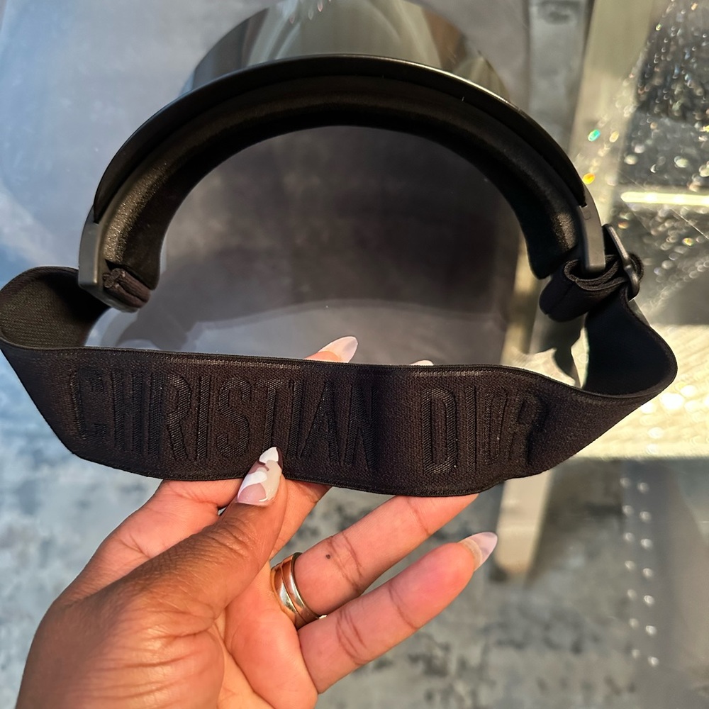 Authentic Christian Dior Matte Black Club Sun Sun Visor